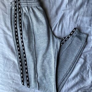 Pink skinny track pants